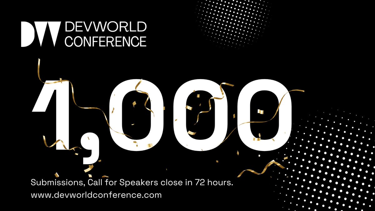 devworld_conf's tweet photo. Humbled and grateful, is how we feel.. 🙏 Closing in on 1,000 Call for Speaker Submissions with speakers representing amazing companies like @Google, @RedHat, @Oracle, @Gartner_inc, @Cisco, @elastic, @Microsoft, @MetaforDevs, @awscloud, @NetflixEng, @LinkedIn, @UberEng, https://t.co/GwvyhkkfwD submitting cutting-edge and truly inspirational & educational sessions.
Do you want to hear how these industry giants go about Software Engineering Decisions, AI Implementations and or how they structure their Tech Teams?
💰 Make use of the launch sale right now to not miss out on the lowest-priced tickets possible, price goes up on 1 November.
👉 Tickets https://t.co/P62y5WsmEx
#devworld #technology #programming #coding #hiring #tech #amsterdam #conference