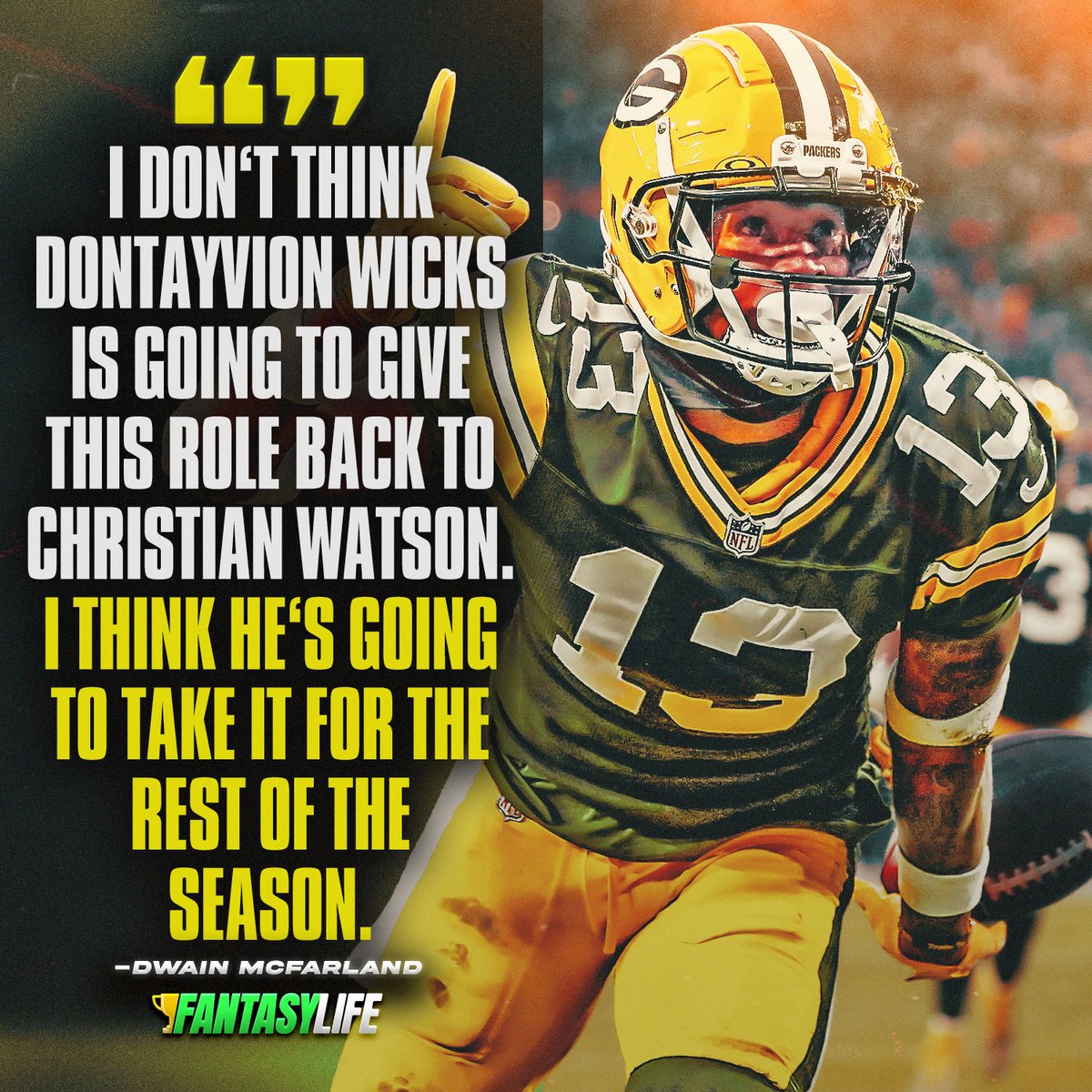 MBFantasyLife's tweet photo. Dontayvion Wicks is offering WR1 upside for fantasy managers. 🔥 https://t.co/ijuoLEa7hc