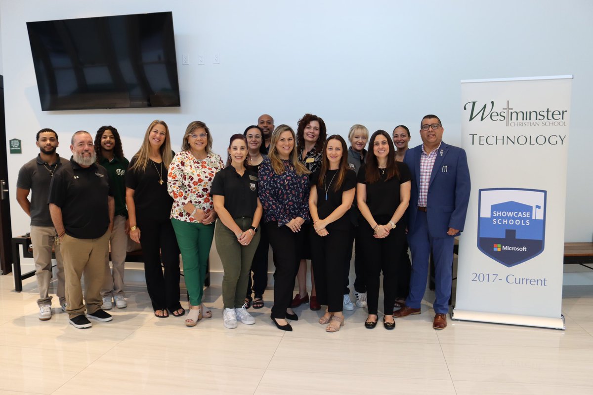 Westminster is the only school in the U.S. to be awarded the Microsoft Showcase School distinction for EIGHT consecutive years. Pictured here are some of the employees who have also earned the Microsoft Innovative Educator Expert title and the Microsoft Certified Educator title👐