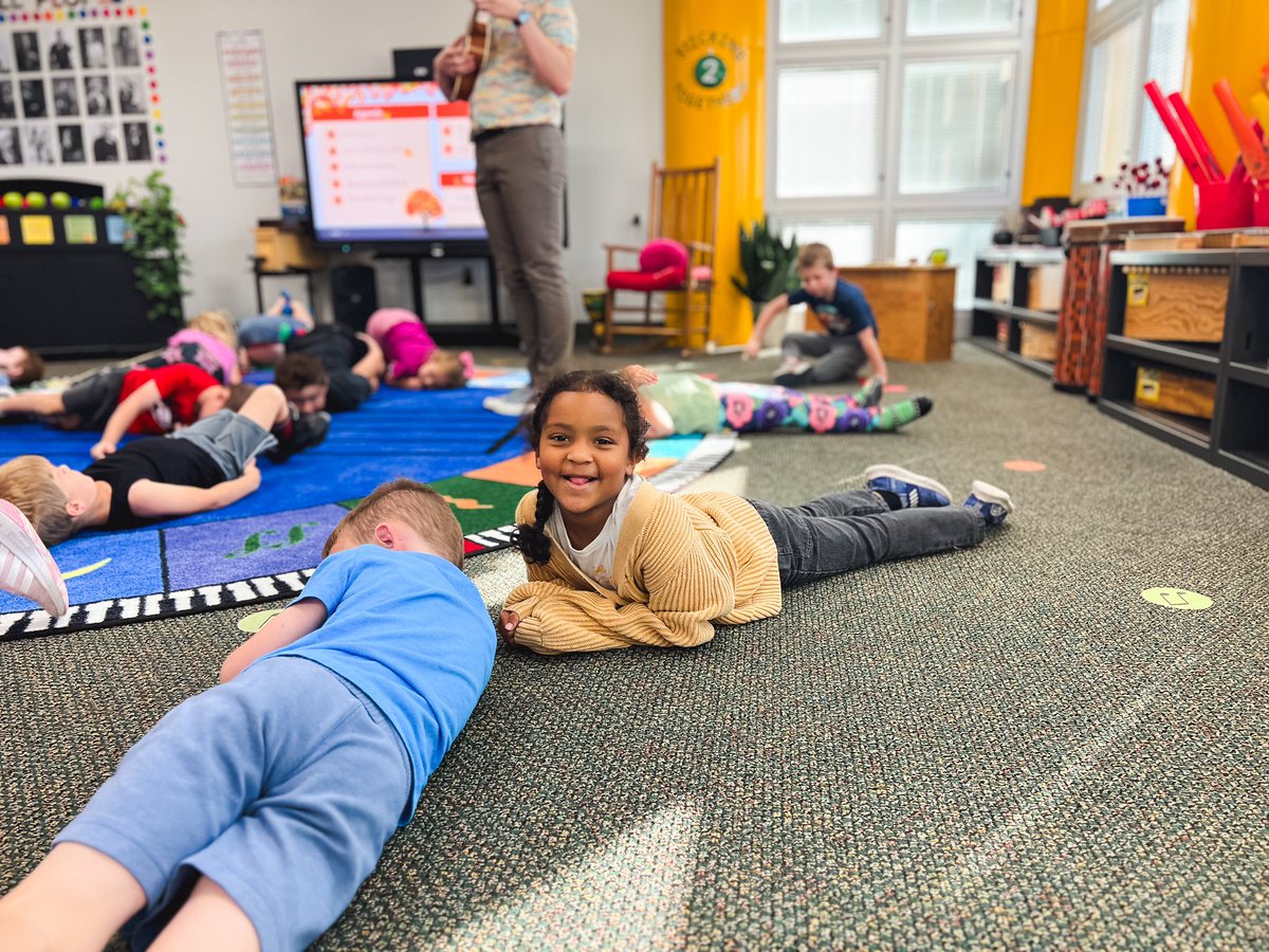 All smiles in the music room when you get to roll in our imaginary leaves! <a href="/EdgewoodPrimary/">Edgewood Primary</a> <a href="/RBBSchools/">RBB Edgewood Schools</a> <a href="/stephanie_truax/">Stephanie Truax</a>