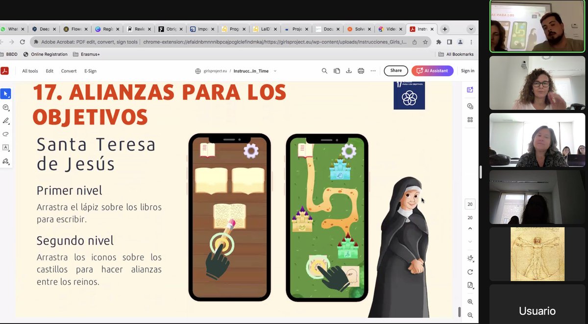 girlsproject.eu/videogame/ Videojuego sobre los objetivos de desarrollo sostenible en base a mujeres relevantes en la historia. Mikel Carpio; David García-León; Belén Mainer: Marián Queiruga-Dios; Reyes Pablos en el congreso  #LaIDTC24 <a href="/usal/">Universidad de Salamanca</a> <a href="/BISITE_USAL/">Grupo de Investigación BISITE</a>