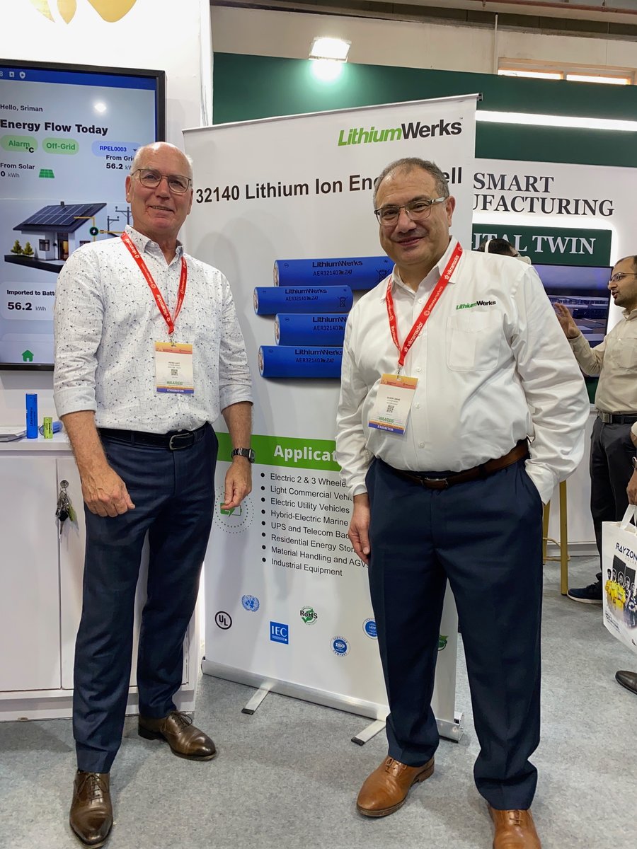 Representatives from Lithium Werks have teamed up with Reliance Industries Limited to showcase our #lithium iron phosphate battery technologies at the #BatteryShowIndia in Greater Noida.

Visit our booth in Hall 10, Booth #R399