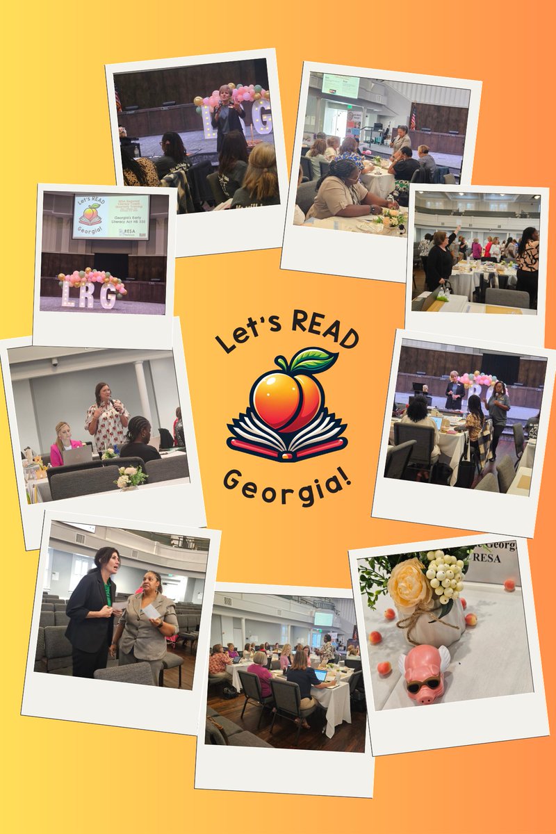 Things are just peachy with our Let's Read, Georgia regional literacy coaches! They are working hard to make connections and impact literacy instruction via the RESA Network's LRG initiative. Here is the team learning and leading during our quarterly collaboration! #LRG