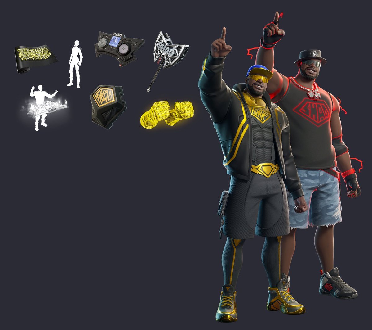 2x Shaq full bundle Giveaway‼️

How to enter:
-Follow me &amp; <a href="/Code_go1den/">Go1den</a> ✅
-Like this Post ❤️
-Repost this post 🔁
-Tag a friend 😊

Giveaway will end in 33 HRS (Item shop reset tomorrow) ⏳

Good Luck Everyone 🙏