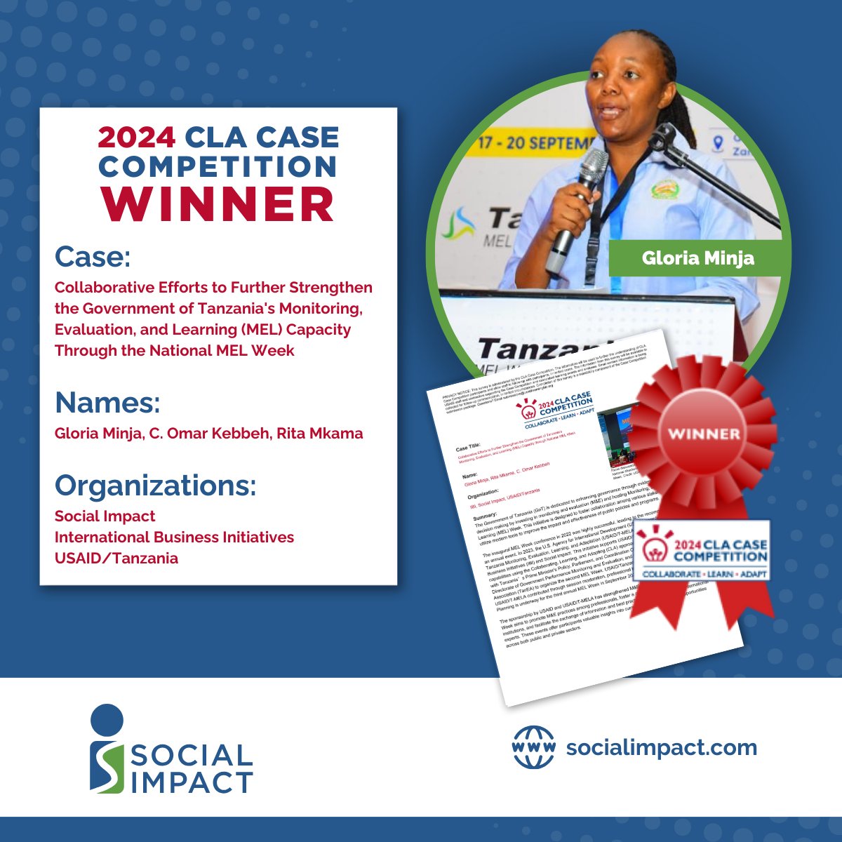 Congratulations to Gloria Minja on her <a href="/USAIDLearning/">USAIDLearning💡</a> CLA Case Competition win!