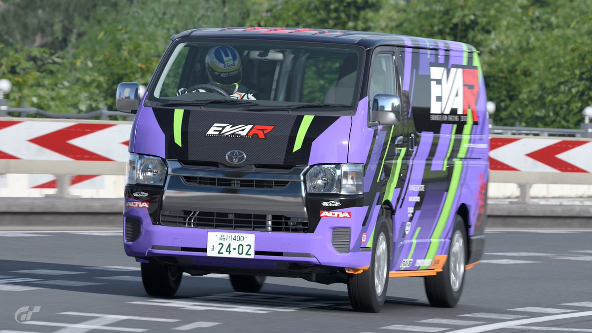 xq125's tweet photo. 今日のリバリー
エヴァンゲリオンレーシングサポートカーのレジアスエース
先月のS耐もてぎのパドックで見かけてとっさに資料撮り
屋根はわからなかったのでネルフロゴくらいしか付いてません
つかれた
#GT7 #GT7Livery #evaRT #EVARacing https://t.co/S2tBKJmcuL