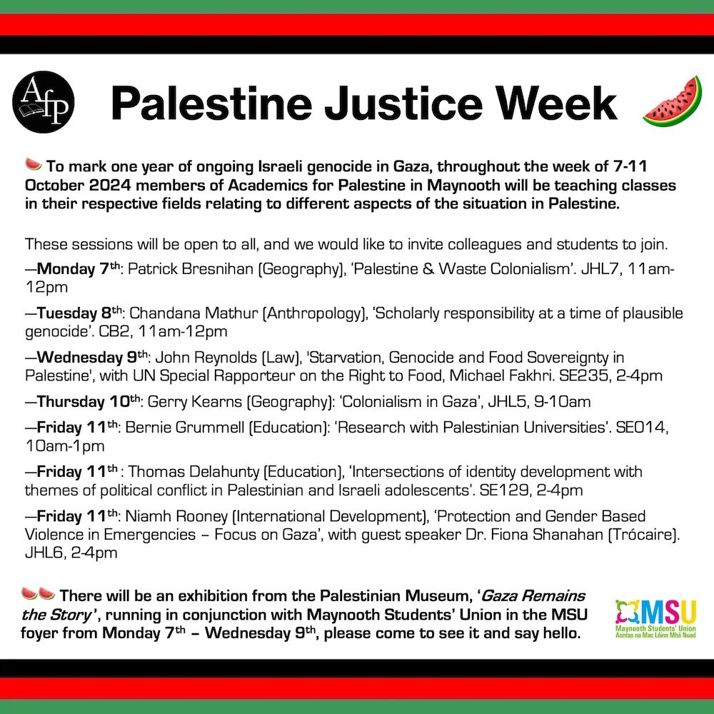 Academics for Palestine Maynooth tweet media