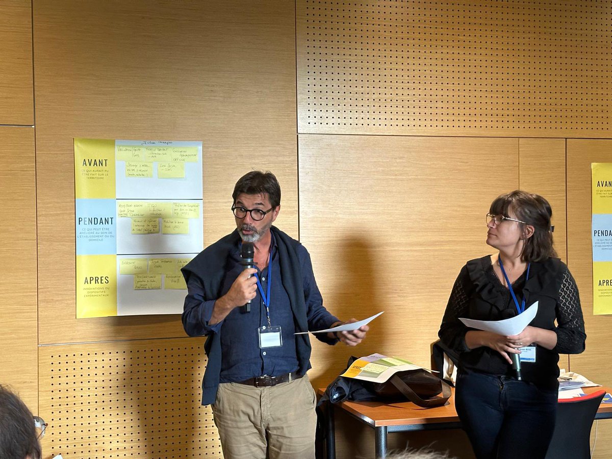 ➡️Moment de restitution par groupe:

Chaque groupe nous présente ses échanges et solutions trouvées.

Une belle façon d’observer les différentes réponses selon les départements des équipes formées ✨

#PACA