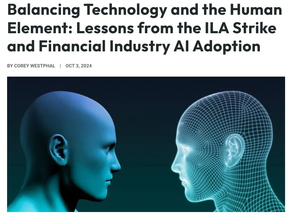 Amazing the challenges many different industries are facing with evolving AI tech &amp; how similar they are. Our CEO dives into the topic brought to the forefront of the news with the ILA Strike at the US ports. At the core - human in the loop + AI balance.

mobileassistant.us/balancing-tech…
