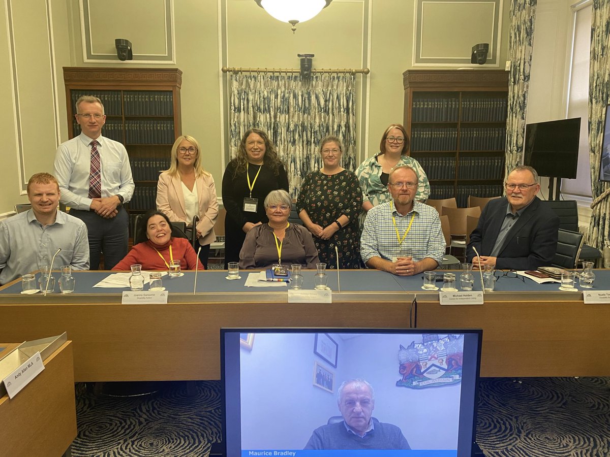 Today we welcomed <a href="/disabilityni/">Disability Action</a> to Committee to update us about issues including UNCRPD recommendations and draft Disability Strategy.

We are keen to see the draft Disability Strategy is progressed with the widest participation of d/Deaf and Disabled people and groups.
