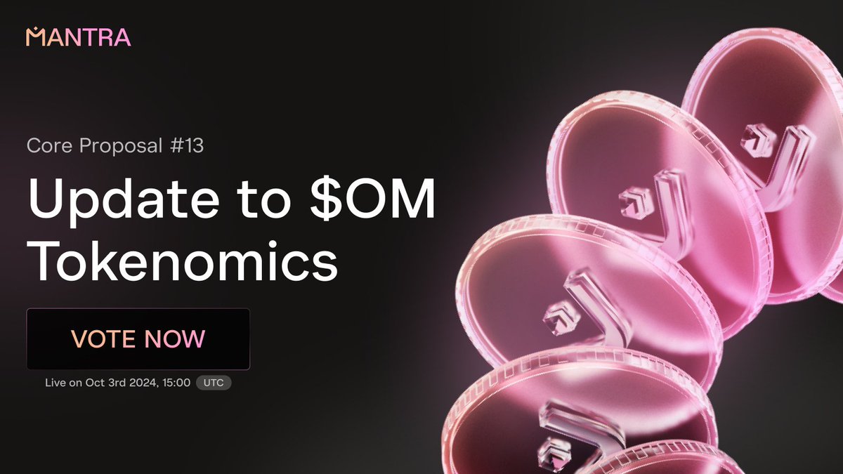 ✓ Our recent DAO Proposal to update the $OM tokenomics passed, reflecting  our shared commitment to fostering a sustainable ecosystem for stakeholders  as we gear up to become the preferred ledger of