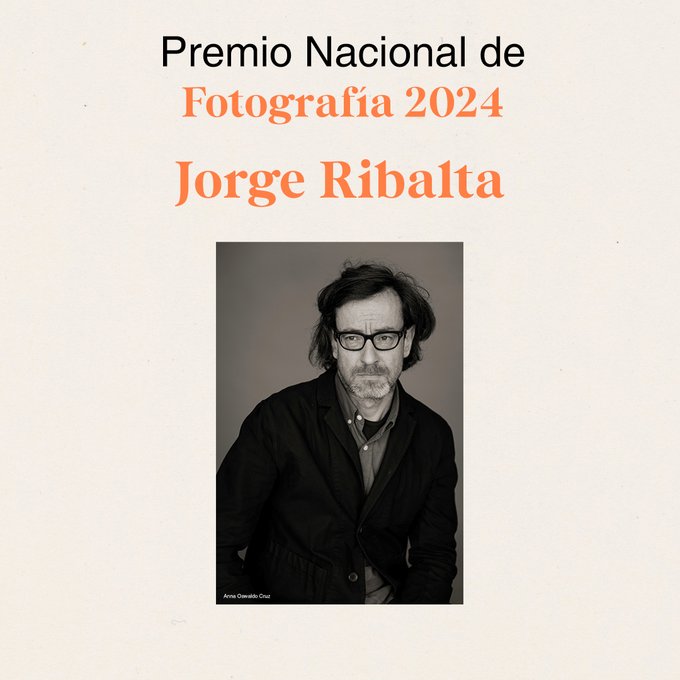 📢 Jorge Ribalta, Premio Nacional de Fotografía 2024 
 
💬 El jurado le ha elegido por "su extensa trayectoria artística, curatorial y crítica” y valora "su contribución a la revisión de la fotografía documental y su historiografía"

Más información 🔗 bit.ly/3ZObM62