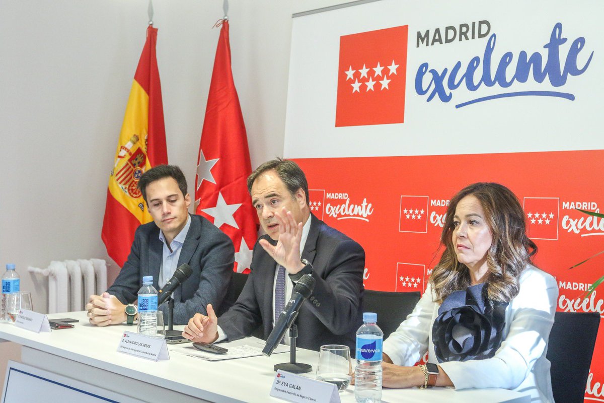 💻 En el mes de la #ciberseguridad #MadridExcelente congrega a <a href="/EnriqueITE/">Enrique Serrano Aparicio</a> CEO y fundador de <a href="/hackrocks_/">hackrocks</a>, Alejandro Las Heras, consejero delegado de la Agencia de Ciberseguridad de la <a href="/ComunidadMadrid/">Comunidad de Madrid</a> y Eva Galán, responsable de desarrollo de negocio de #Ciberso.
