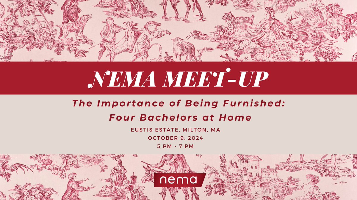 On October 9 from 5 PM - 7 PM, join your NEMA museum colleagues for an event exploring The Importance of Being Furnished: Four Bachelors at Home exhibition at Historic New England's Eustis Estate in Milton, MA. RSVP: ow.ly/74M350TCfxA