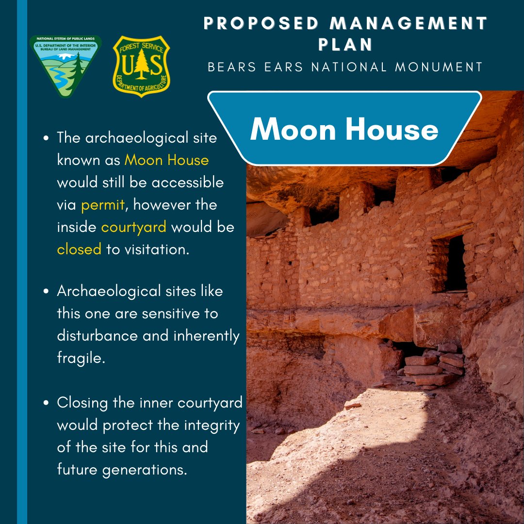 NEW: The proposed management plan and final environmental impact statement for Bears Ears National Monument is now available. To access the full plan, visit: ow.ly/ApS050TCf7E

NEWS RELEASE: ow.ly/LGcW50TCfmq