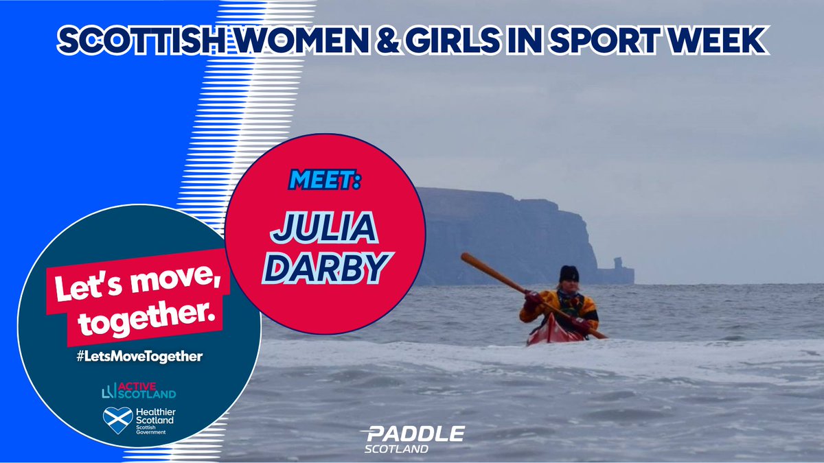 Scottish Women &amp; Girls in Sport Week
Meet: Julia Darby
Role: Club &amp; SWPS volunteer
"I find coaching others incredibly rewarding. This allows me to share my love of sea kayaking &amp; to play a role in developing club members' kayaking skills, confidence &amp; aspirations" #SheCanSheWill