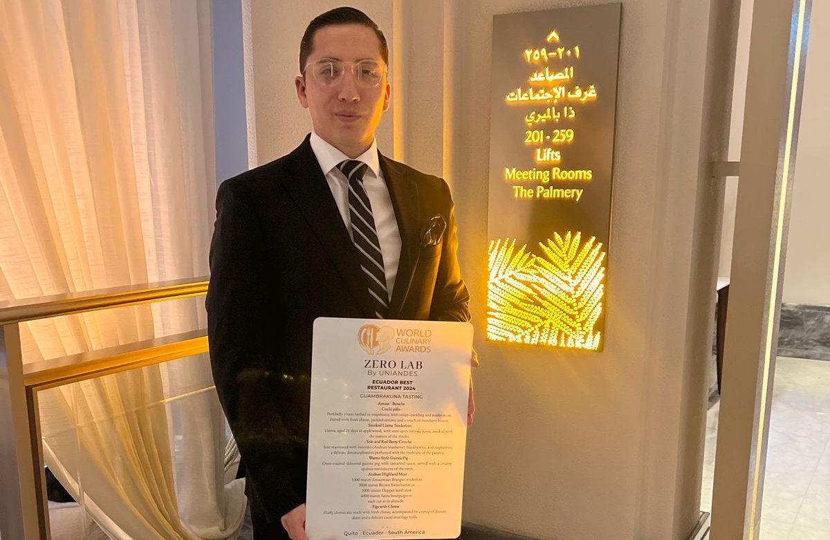 ¡Ecuador en el mapa gastronómico mundial!

Zero Lab by UNIANDES se consagra como el mejor restaurante del 🇪🇨  en el World Culinary Awards 2024.

Felicitaciones Carlos Gallardo <a href="/TasteEcuador/">Carlos Gallardo</a> y Sebastián Gallardo, gracias por dejar el nombre del país en los más alto. 👏🏼👏🏼👏🏼