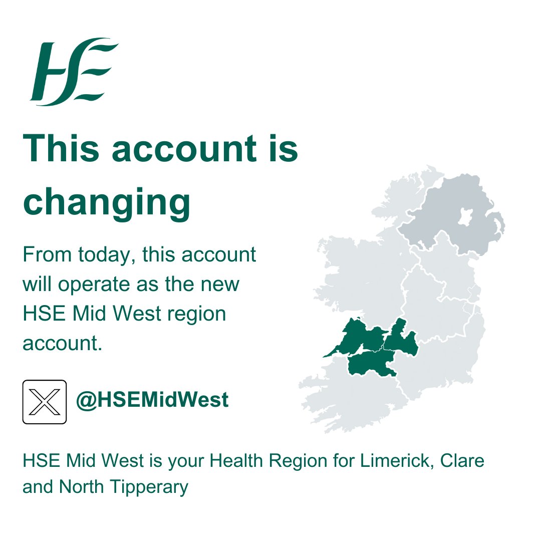 This UL Hospitals social media account is changing. From today, we will operate as the new HSE Mid West region account. For more info about HSE Mid West, visit: midwest.hse.ie