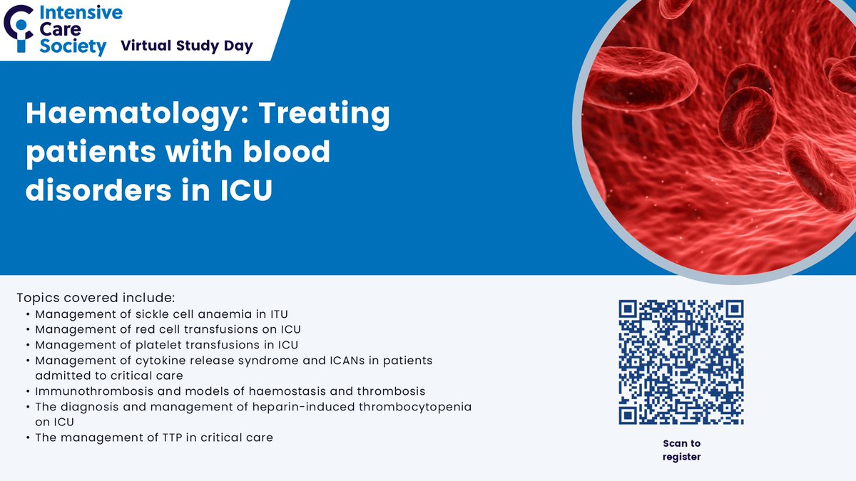 andrewretter's tweet image. I&apos;ll be presenting at the @ICS_updates Virtual study day next month.

Find out more and book your spot now: shorturl.at/4z4EN

#ICU #Haematology