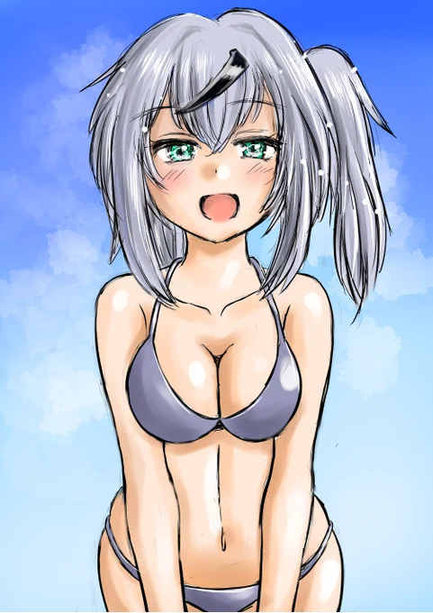 #このタグをみた人はド正面イラストを貼る完全真っ正面って殆どないなぁ。 