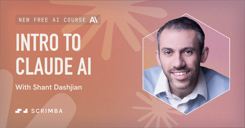 scrimba's tweet photo. Our brand new AI course, Intro to Claude AI, is live on Scrimba—and it's 100% FREE!

This course is perfect for getting started with AI. If you are ready to explore @AnthropicAI's powerful AI model, Claude, and level up your skills, this is for you!

But first, because we’re all about spreading the AI love, we’re giving away 2 FREE Scrimba PRO subscriptions for an entire YEAR. Just repost this to enter! ♻️