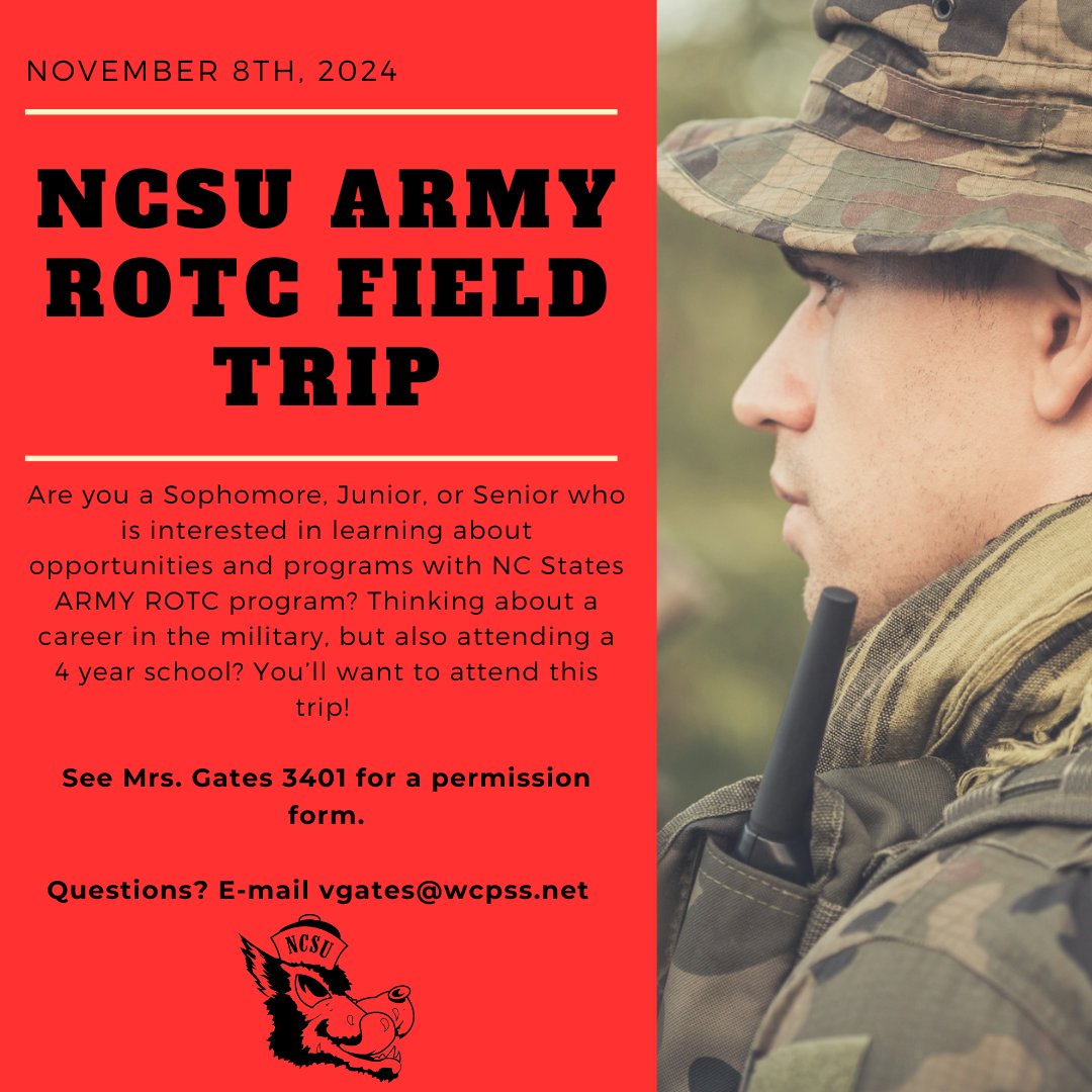 MrsGatesCDC's tweet photo. @WillowSpringHS Are you interested in an ROTC program at the collegiate level? Check out this opportunity! https://t.co/UHQqiN8Qt3