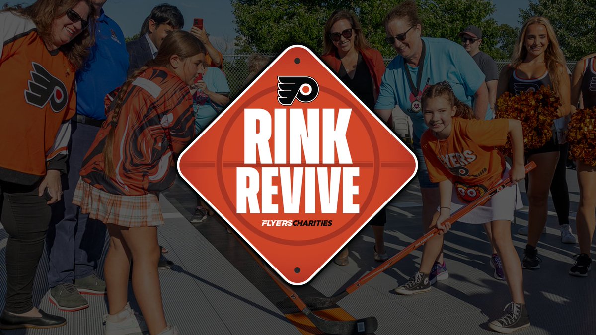 FlyersCharities's tweet photo. We are excited to announce RINK REVIVE! 🚧🛠️

This brand-new program invites YOU to share information and stories about your local hockey space and highlight their rink or programs’ needs or challenges. Later this season, Flyers Charities will select projects to fund!

🔗Apply now at https://t.co/5zdITIHeKi