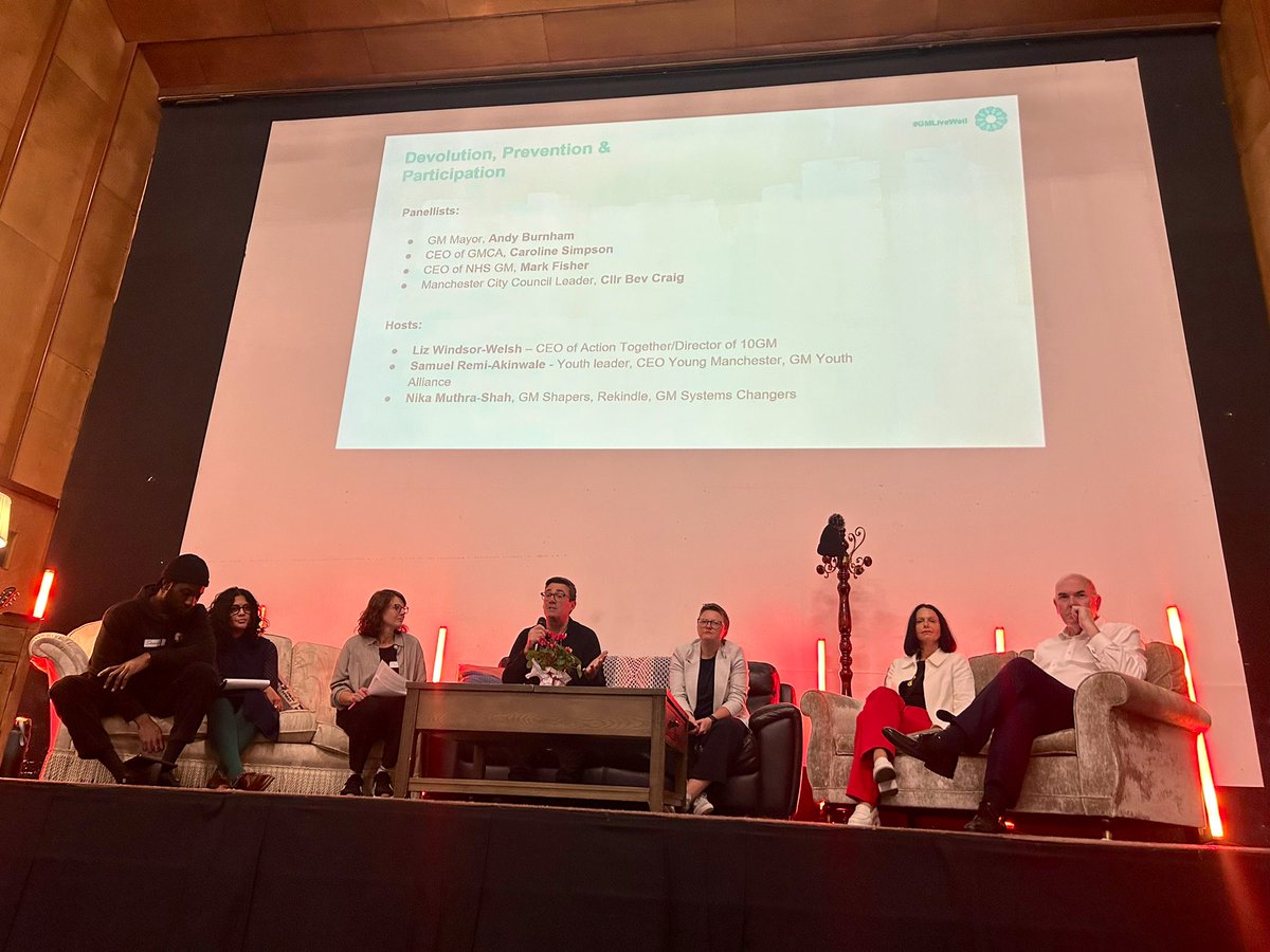 Eve Holt (@evefrancisholt) on Twitter photo Imagine.. a benefit system that works with people, for people, to lift them up rather than trip them up.
Brilliant to hear from <a href="/leicesterliz/">Liz Kendall</a>, <a href="/AndyBurnhamGM/">Andy Burnham</a>, <a href="/bevcraig/">Bev Craig</a>, <a href="/GMCA_CEO/">Caroline Simpson</a> @Markfisher.
Superbly hosted by Liz, Sam and Nika.
Really does feel like GM is on the cusp of Imagine.. a benefit system that works with people, for people, to lift them up rather than trip them up.
Brilliant to hear from <a href="/leicesterliz/">Liz Kendall</a>, <a href="/AndyBurnhamGM/">Andy Burnham</a>, <a href="/bevcraig/">Bev Craig</a>, <a href="/GMCA_CEO/">Caroline Simpson</a> @Markfisher.
Superbly hosted by Liz, Sam and Nika.
Really does feel like GM is on the cusp of