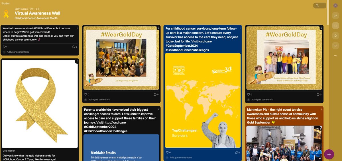 The Virtual Awareness Wall is filled with love, and we thank YOU for this! 🙏

As #GoldSeptember is over, the Virtual Awareness Wall has been officially closed. Still, your messages are here to stay! Thanks to your inspiring messages, we managed to reach a broader audience and