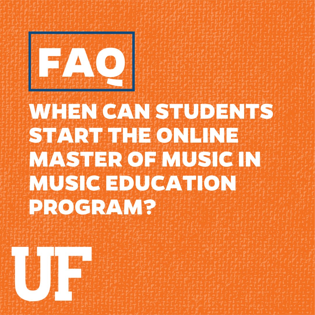 Frequently asked question🙋‍♀️

Q: When can students start the online Master of Music in Music Education program?

A: With three convenient start options per year in the fall, spring, and summer, you can pick the timing that works best with your schedule.

bit.ly/3XGkH6Y