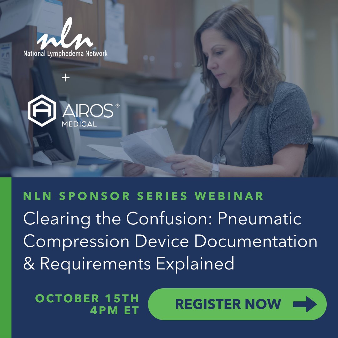 AirosMedical's tweet photo. 🎓 Lymphedema therapists! Struggling with documentation for Pneumatic Compression Devices? Join our webinar "Clearing the Confusion" for insights on billing for Medicare vs. Commercial Insurance. Get answers from AIROS Medical experts! 🔗 Register: https://t.co/kWhCYeuJfu https://t.co/tp970wFCG9
