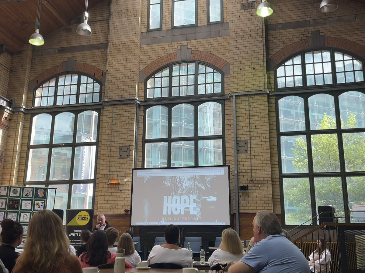 jo_evsy's tweet image. Hope. A powerful message from the Greater Manchester #shinealightonsuicide 🔦💛 community at the People’s History Museum today. 
Music, poetry, stories, and action. 
Amazing work from @adeleandmaddie to make this happen.