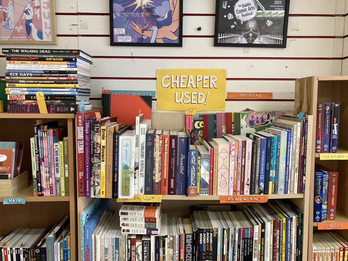 New arrivals to the Cheaper Used section! 

From left to right: €20+25, €10, €5 and €2! 

In store exclusive! We pay obscene amounts on rent and we would like people to come to Little Deer! 

It’s Thursday! We’re open until 7!