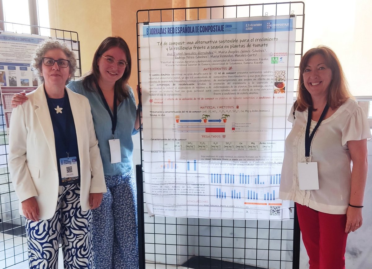 PPG_USAL's tweet photo. Sharing our latest research in circular and sustainable agriculture 🌱🦠 at VIII @red_espanola meeting #compost #science https://t.co/wFWhRvb3v6