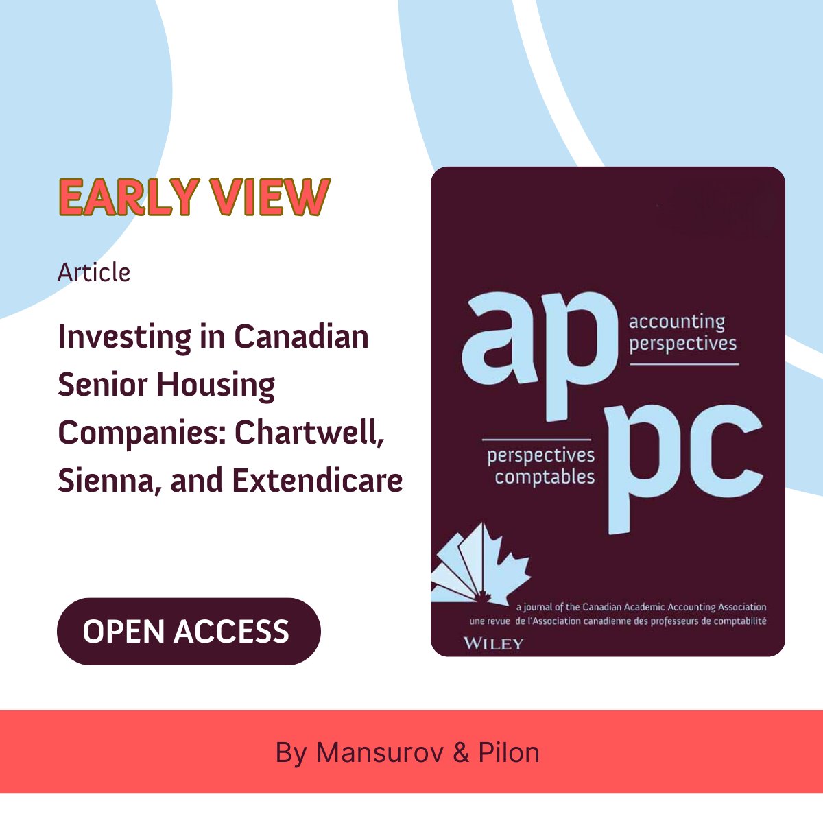 AP_PC_Journal's tweet image. 🧠This case study aims to enhance students' analytical thinking skills by analyzing financial and nonfinancial information from Canadian senior housing companies. By Mansurov (@NipissingU) and Pilon (@HEC_Montreal):
 👉 onlinelibrary.wiley.com/doi/full/10.11…