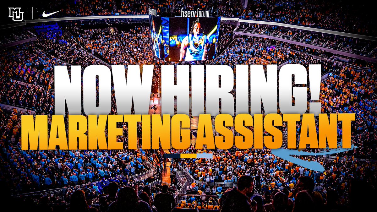 We are HIRING 🚨!

Come join myself and the rest of our energetic marketing squad in the 4⃣-1⃣-4⃣! 

Apply ⬇️⬇️
employment.marquette.edu/postings/22040

DMs are open if anyone has questions!

#WeAreMarquette