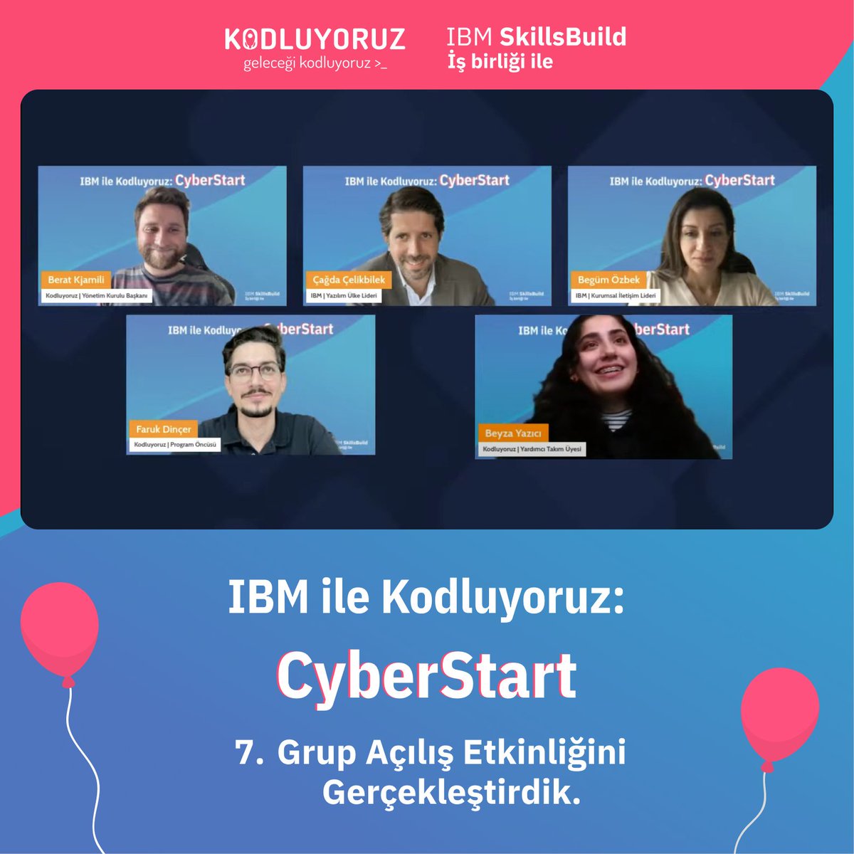 kodluyoruz's tweet image. IBM ile Kodluyoruz: CyberStart 7. grup açılış etkinliğimizi büyük bir keyifle gerçekleştirdik! 🚀

Etkinliğimizde, IBM Yazılım Ülke Lideri Çağda Çelikbilek katılımcılarımıza, başarılı kariyerini anlatarak farklı bir alandan gelseler de başarılı olabileceklerini anlatarak harika…