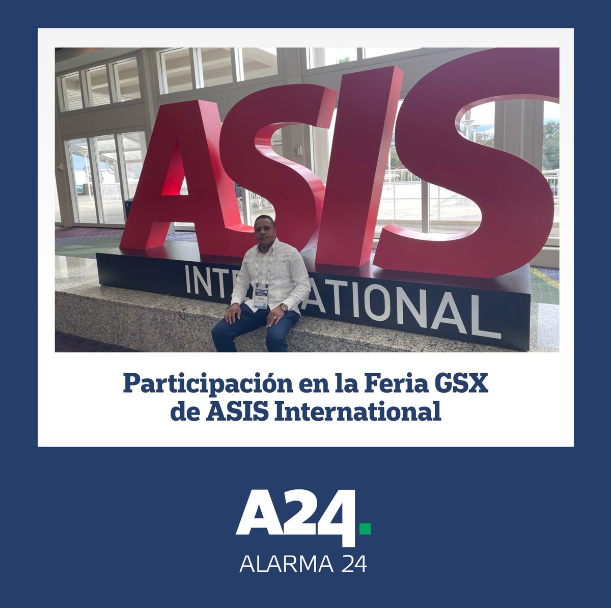 A24protege's tweet photo. Nuestro gerente general, Radhamés de la Cruz, participó en la Global Security Exchange (GSX) de Asis Internacional, organización de membresía más grande del mundo para profesionales de gestión de seguridad.

#A24Alarma24 #A24protege #protegeloquevaloras #sistemadeseguridad https://t.co/b2mLgsfNN3