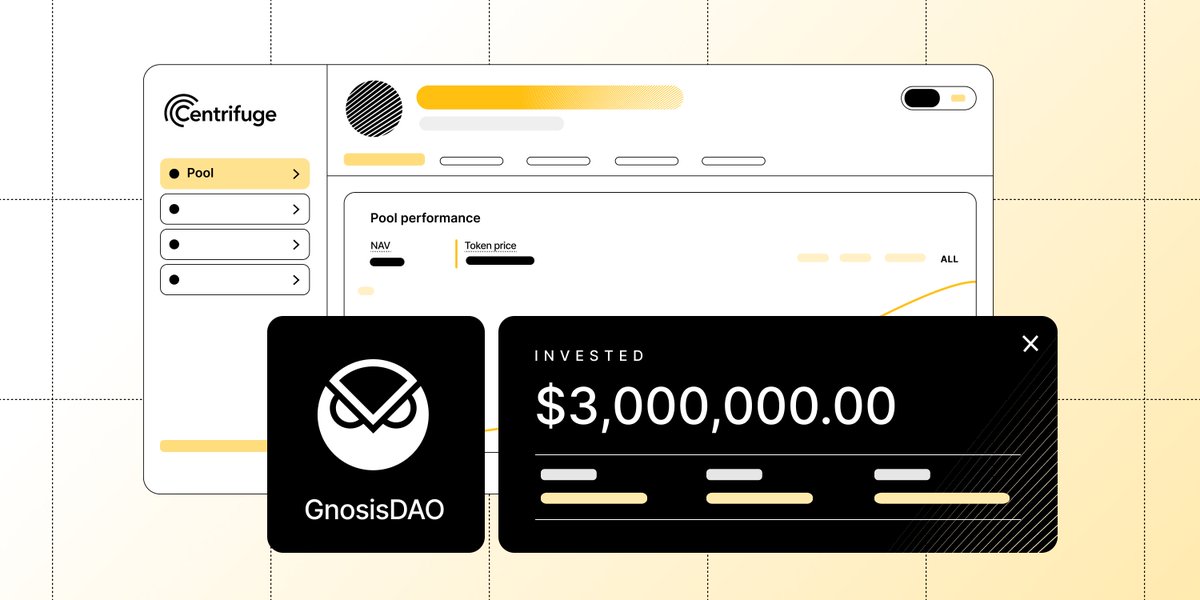 Centrifuge (@centrifuge) on Twitter photo The latest DAO to allocate to RWAs: <a href="/GnosisDAO/">Gnosis</a>
$3M in <a href="/anemoycapital/">Anemoy</a> Tokenized Treasuries through Centrifuge Prime.
This is a key step in growing the GnosisDAO treasury through RWA yields.
Why Centrifuge:
• Diversified yield sources uncorrelated to crypto volatility
• The latest DAO to allocate to RWAs: <a href="/GnosisDAO/">Gnosis</a>
$3M in <a href="/anemoycapital/">Anemoy</a> Tokenized Treasuries through Centrifuge Prime.
This is a key step in growing the GnosisDAO treasury through RWA yields.
Why Centrifuge:
• Diversified yield sources uncorrelated to crypto volatility
•