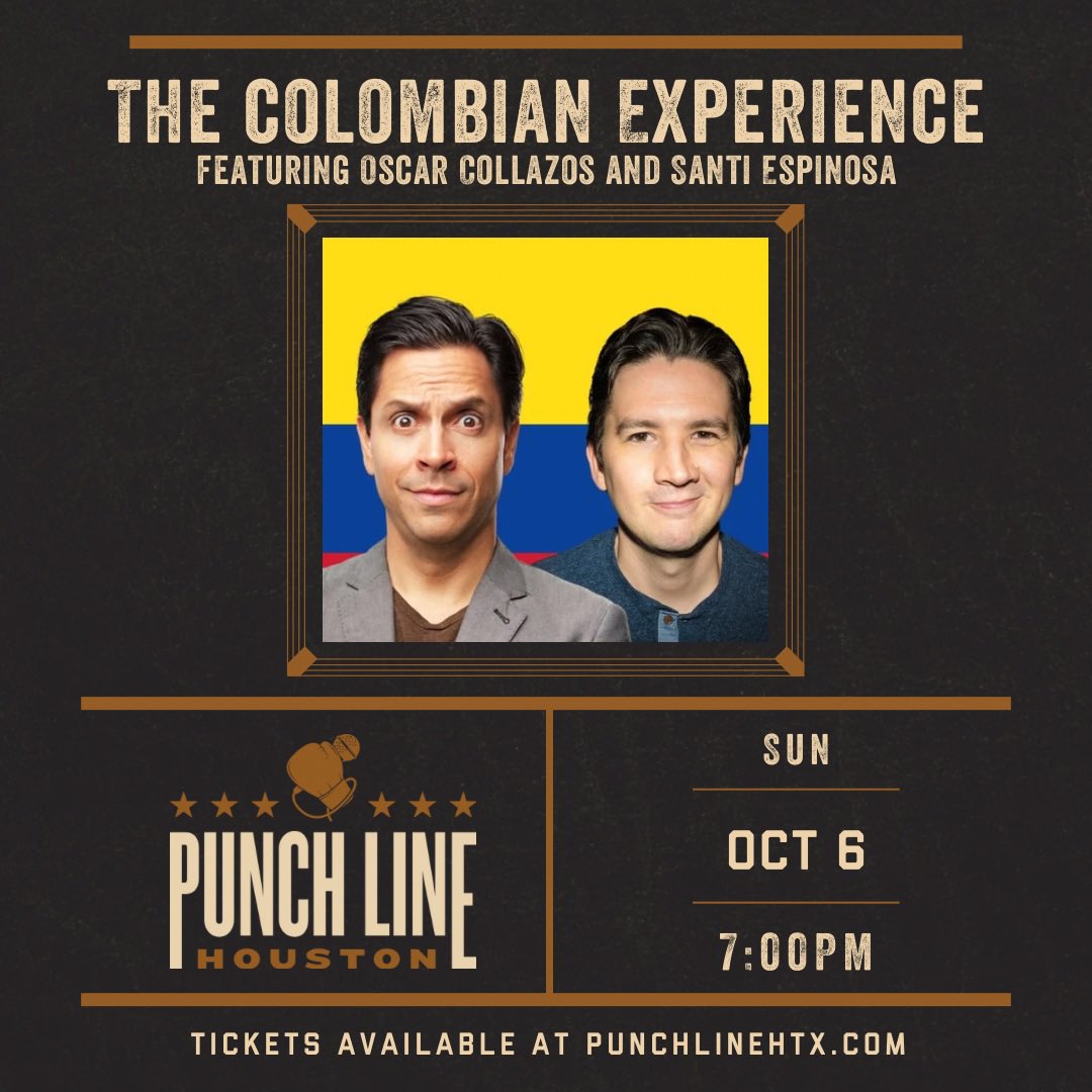 HOUSTON! Get ready for a comedy show like no other. The Colombian Experience is coming to town THIS SUNDAY 10/6! 🤩🤩🤩🇨🇴🫶🏽 

Grab your tickets now at the link in our bio or at PunchLineHTX.com 🎟️🎤 
 
#comedyclub #comedyshow #comedy #standupcomedy #houstoncomedy