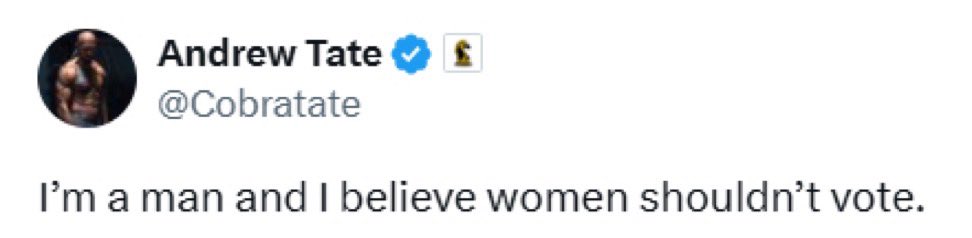 I’m a woman and I believe you should be castrated.