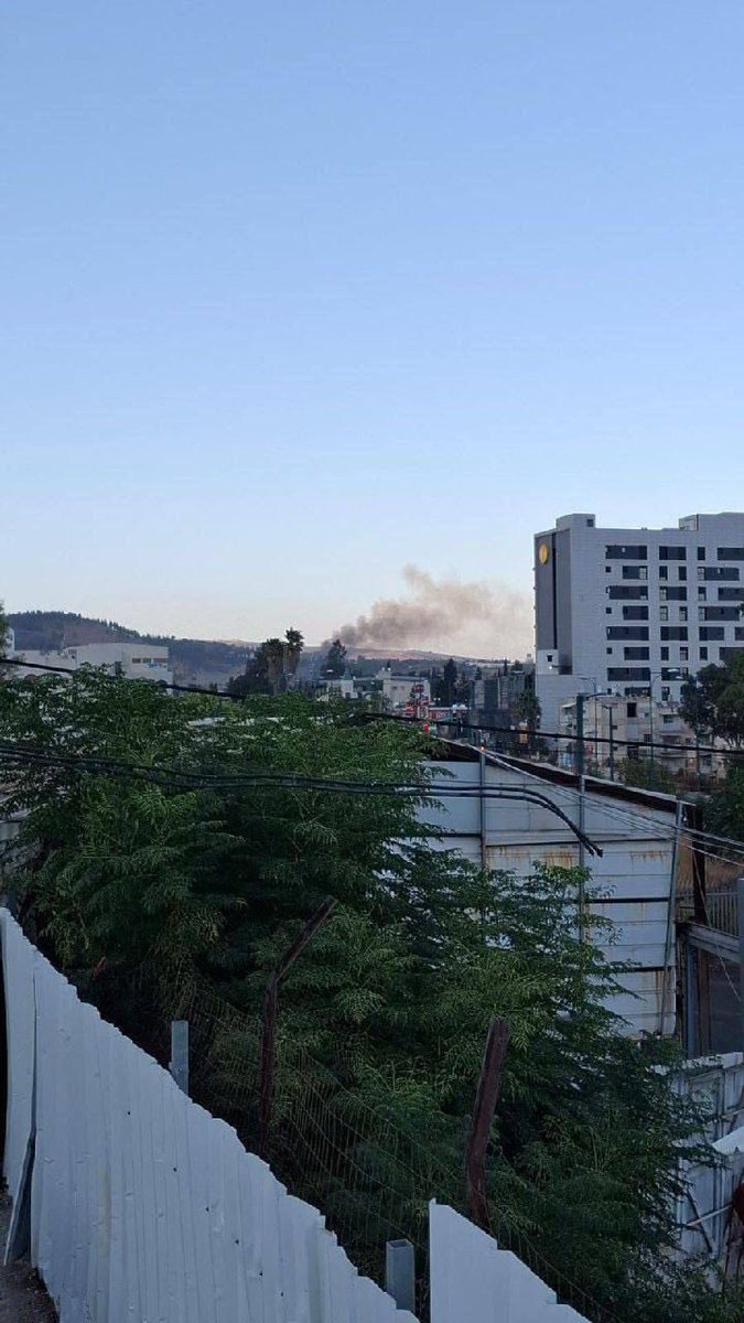 BREAKING: Fires break out in Kiryat Shmona settlement in the Galilee finger after a barrage of rockets was fired from Lebanon