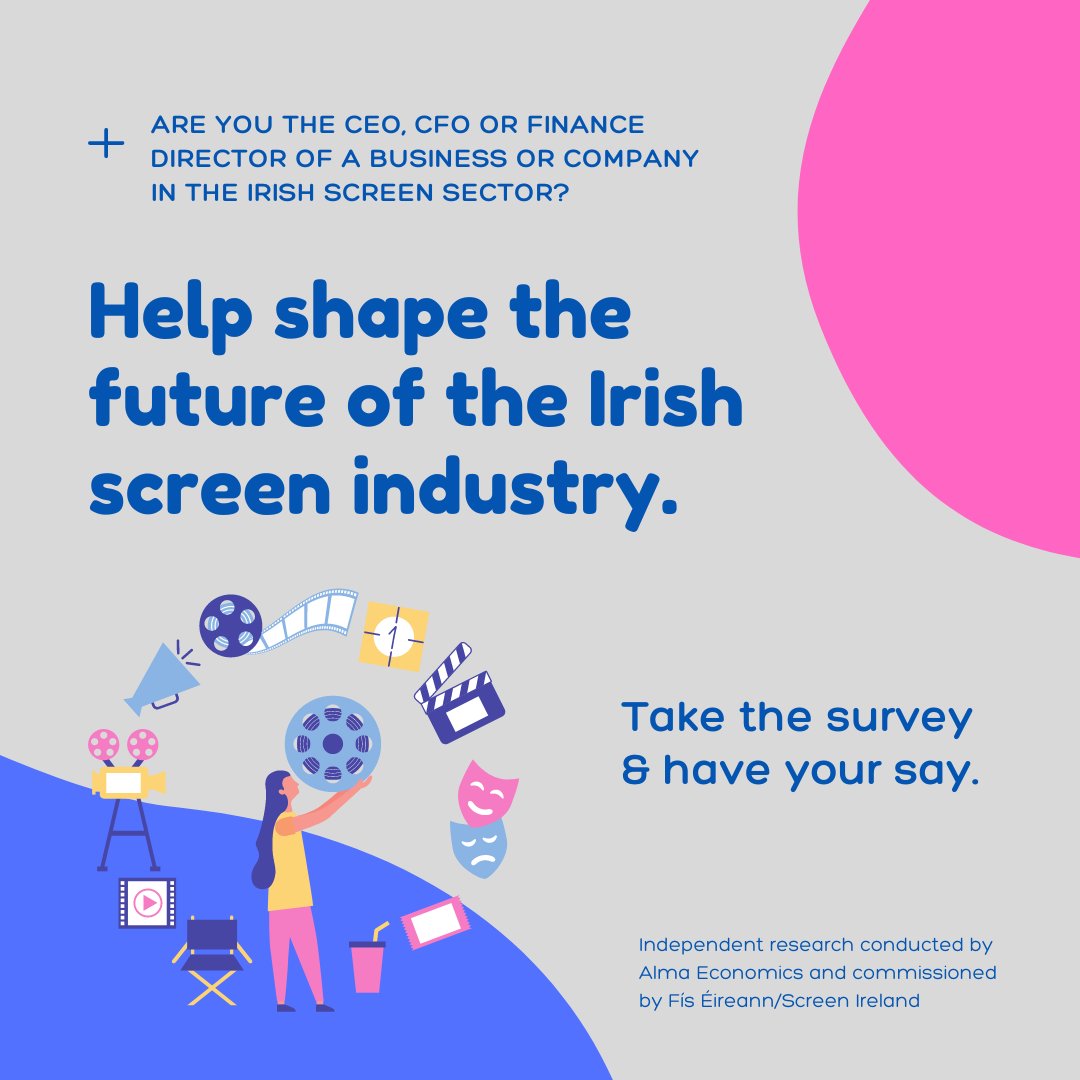 Screen Ireland (@screenireland) on Twitter photo 📣 If you are a business or company leader in the Irish screen industry, we want to hear from you.
Your response will be key to demonstrating the value of our sector and shaping future supports.
Have your say here 👇
bit.ly/3Na8fre 📣 If you are a business or company leader in the Irish screen industry, we want to hear from you.
Your response will be key to demonstrating the value of our sector and shaping future supports.
Have your say here 👇
bit.ly/3Na8fre