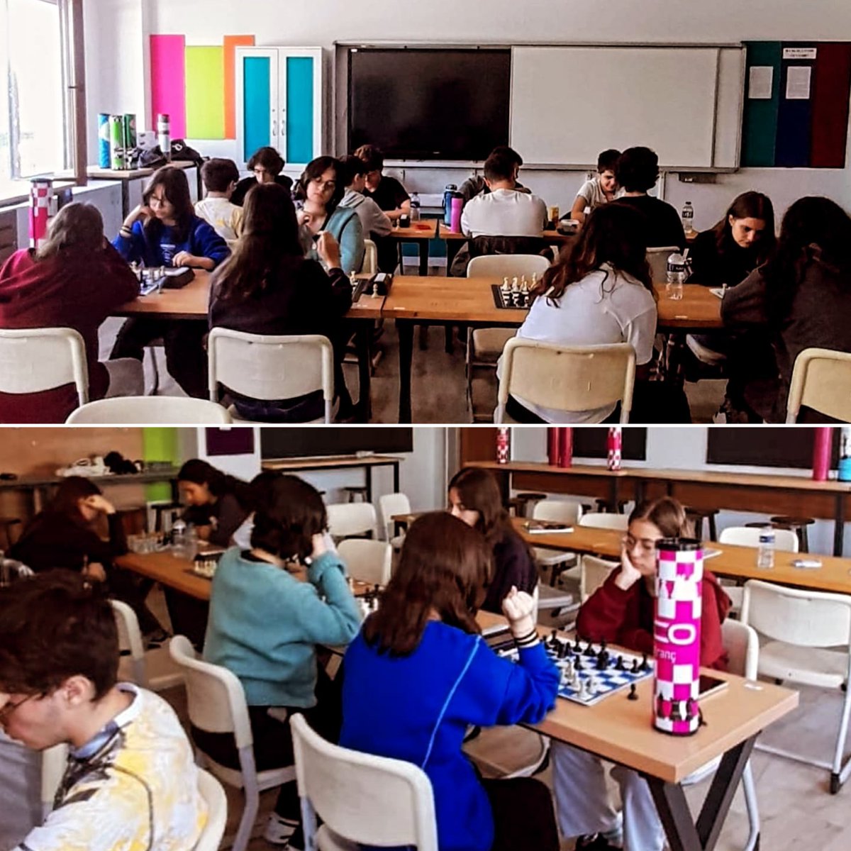 HBV_AL's tweet photo. 4. Geleneksel Satranç Turnuvamız bugün oynanan maçlarla sona erdi.

Turnuvayı;
Kızlarda, 10/B sınıfından Ayda ÖZATA ve
Erkeklerde, 11/B sınıfından Mete ORAN, Şampiyon olarak tamamladılar. 👑 🏆🥇 #satranç

@KcekmeceKymklik @KucukcekmeceMeb
@EminCikrikci
@REGAIBMOL
@emrenamli1903 https://t.co/E90B7G0bx3