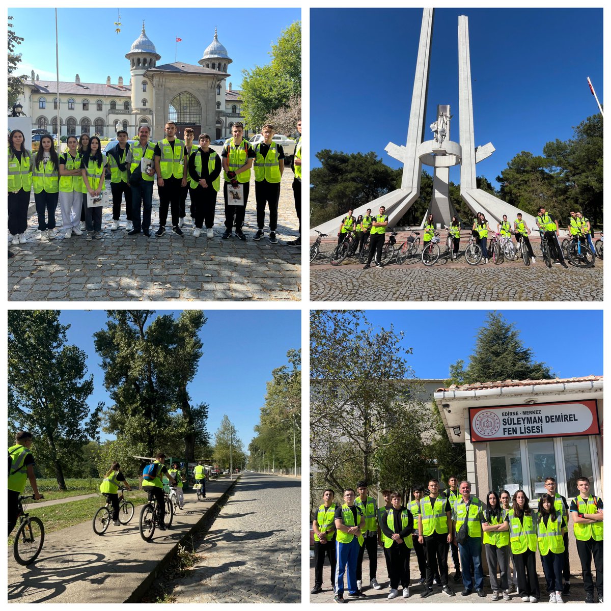 Edirne Sosyal Bilimler Lisesi, Sosyal Bisiklet Topluluğumuz okulumuzun 10.yıl kutlama etkinlikleri kapsamında tarihi "Edirnemizi İnceliyorum, Bağımlılıklardan Uzaklaşıyorum" konulu bisiklet etkinliğini gerçekleştirmiştir.
<a href="/edirne_valiligi/">Edirne Valiliği</a> <a href="/Edirne_MEM/">Edirne İl Millî Eğitim Müdürlüğü</a> <a href="/ferhatyilmaz23/">🇹🇷Ferhat YILMAZ</a>