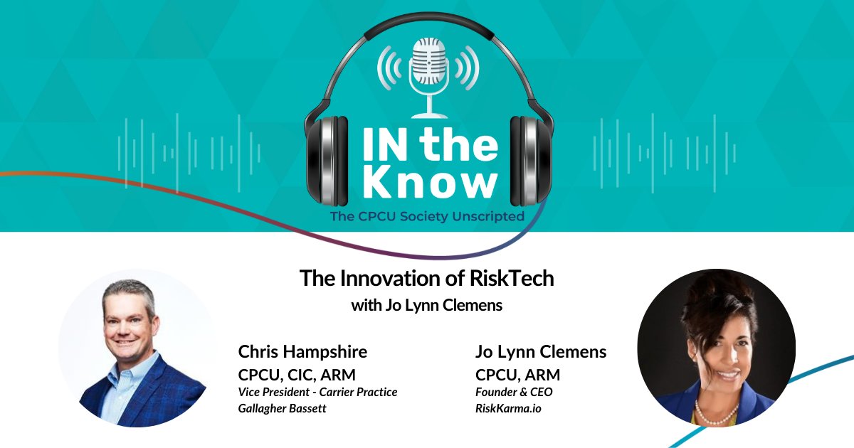 Jo Lynn Clemens joins @CJHampshire to talk about the future of #RiskTech on the latest #InTheKnow podcast. From using AI to analyze policies to creating key risk indicators, Jo Lynn is pushing the boundaries of what’s possible in insurance innovation. 🔍 chatgpt.com/c/66fd69b6-7ca…