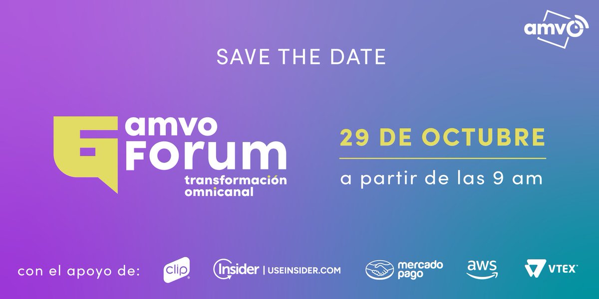 🚀 ¡No te pierdas el AMVO Forum: Transformación Omnicanal! El 29 de octubre, descubre cómo la IA y las estrategias omnicanales pueden revolucionar tu eCommerce. Evento virtual y gratuito. Regístrate: hubs.la/Q02S1f9S0 #amvoforum #ecommerce