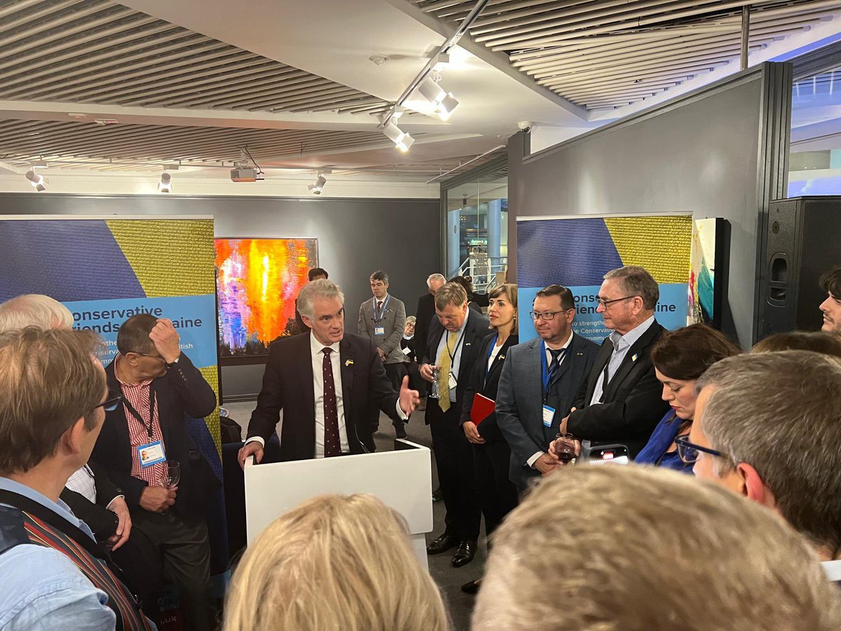 James Cartlidge MP 🇬🇧 🇺🇦 (@jcartlidgemp) on Twitter photo A big highlight of #CPC24 was speaking at the Conservative Friends of Ukraine cfukraine.org.uk reception alongside <a href="/JWhittingdale/">Sir John Whittingdale MP</a> & Ukrainian MP Lesia Zaburanna, to reaffirm our unwaivering support for their cause 🇬🇧 🇺🇦 A big highlight of #CPC24 was speaking at the Conservative Friends of Ukraine cfukraine.org.uk reception alongside <a href="/JWhittingdale/">Sir John Whittingdale MP</a> & Ukrainian MP Lesia Zaburanna, to reaffirm our unwaivering support for their cause 🇬🇧 🇺🇦