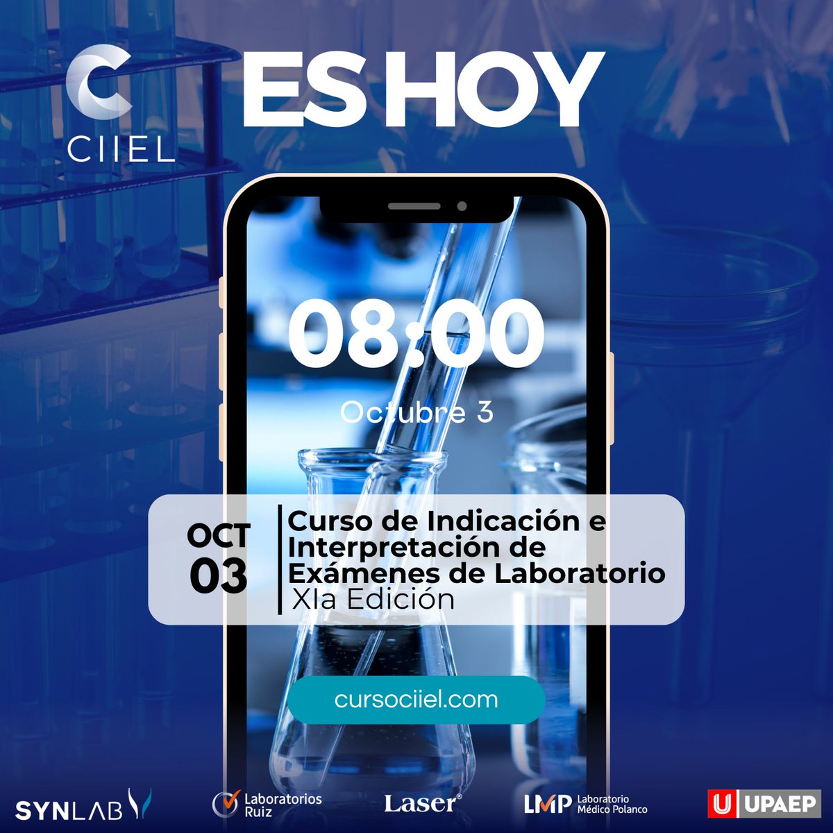 LabPolanco's tweet image. ¡Hoy es el gran día! No te pierdas la XIa Edición del Curso de Indicación e Interpretación de Exámenes de Laboratorio.

🕗 Hora: 08:00 AM
📅 Fecha: 3 de octubre

Este curso es una excelente oportunidad para actualizarte ¡Nos vemos en línea!