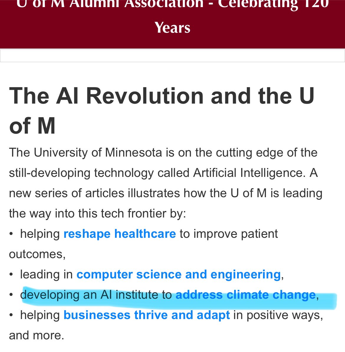 simplymikhaila's tweet photo. I’m sorry UMN, you’re going to what??? The irony in that statement. As if data centers and technology aren’t destroying the environment???!!!! https://t.co/4oJKZX2DBu